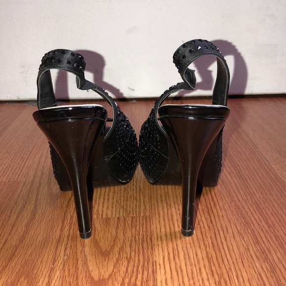 Black Rhinestone Heels - Picture 3 of 7
